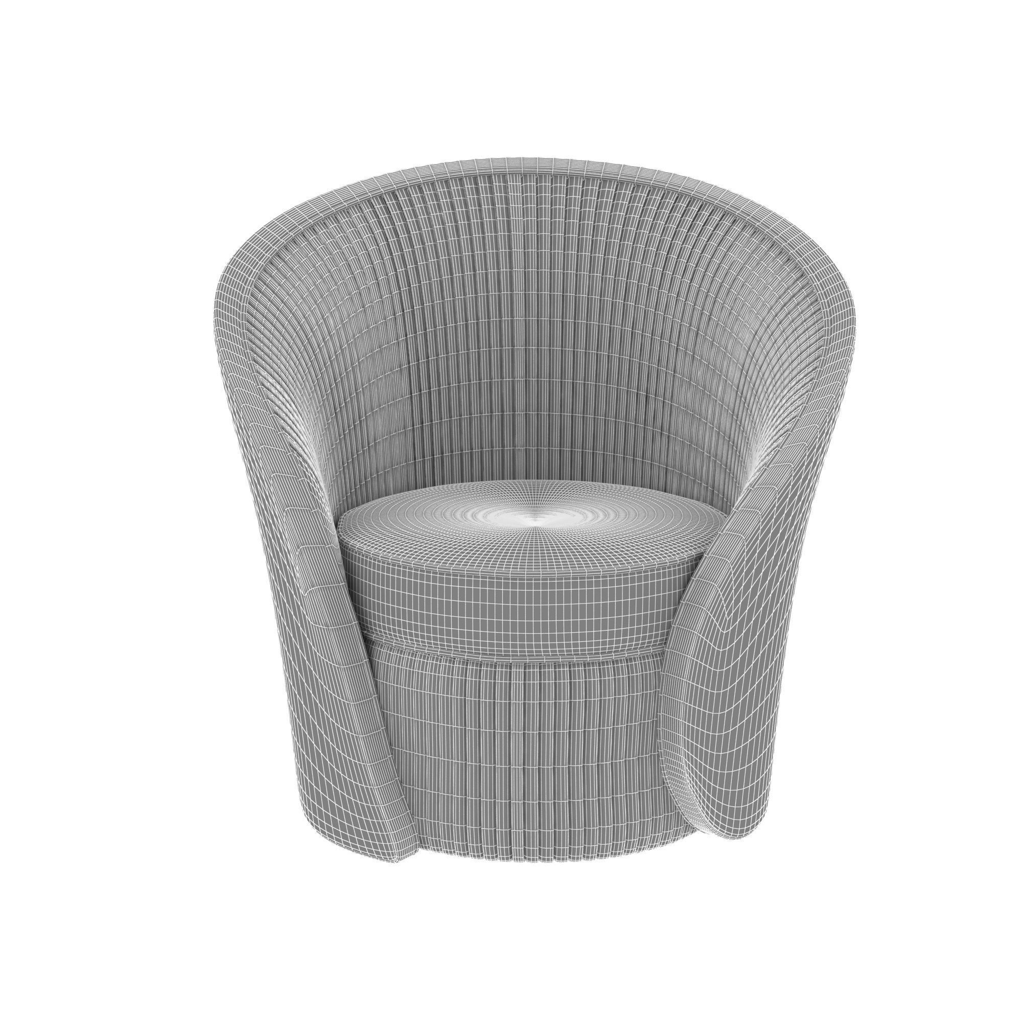 koket bloom chair in 3 variants 3D model_1