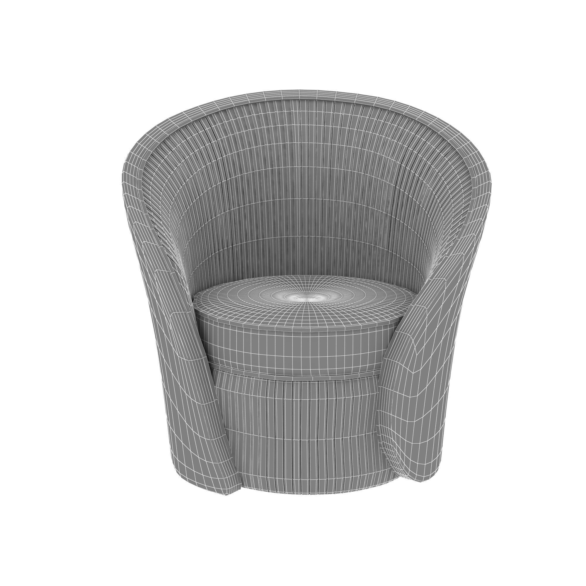 koket bloom chair in 3 variants 3D model_2