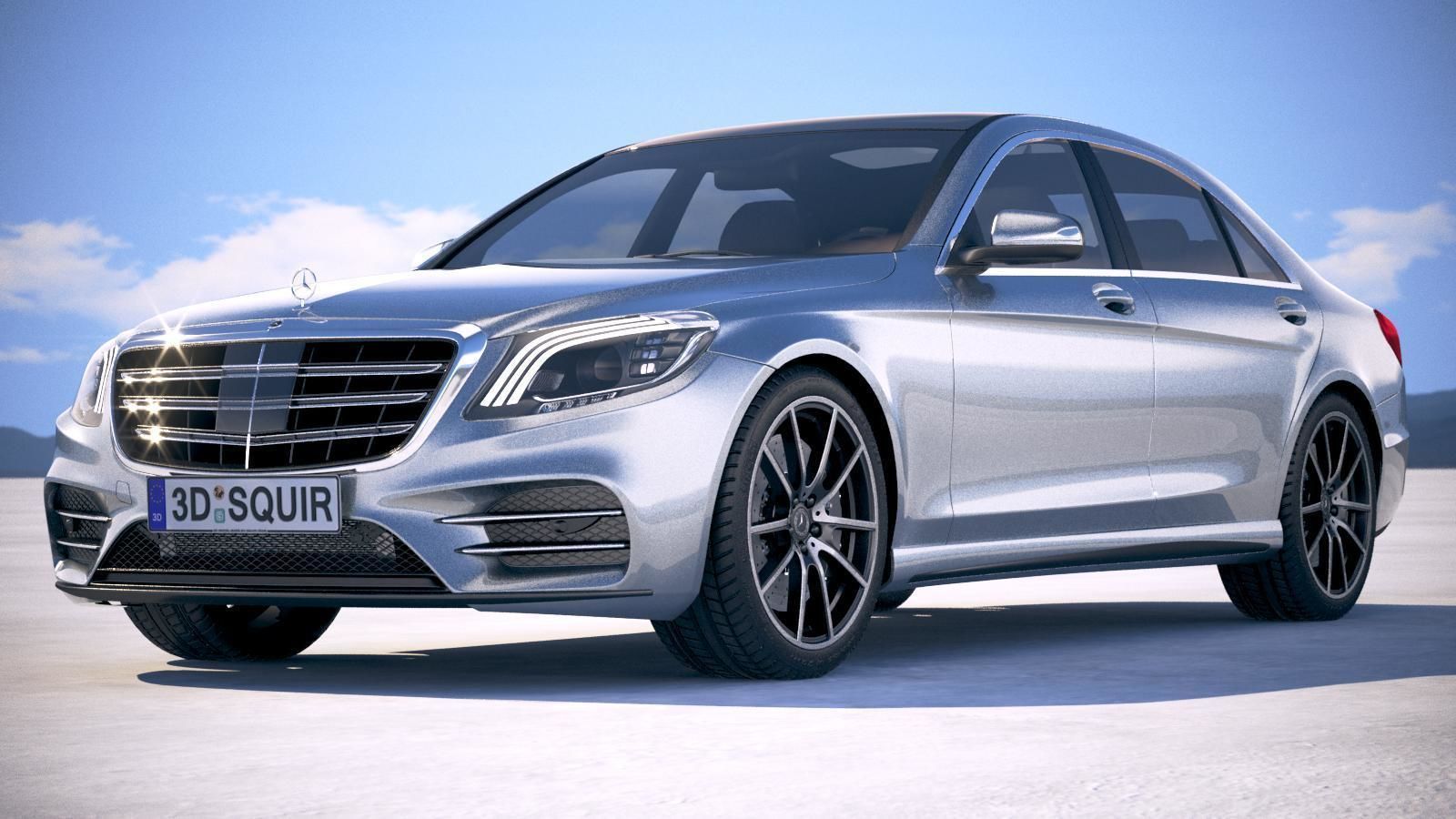 Mercedes S-class 2018 3D model_12