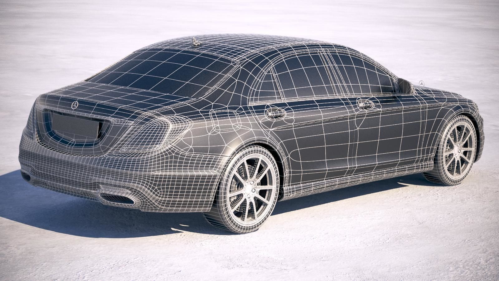 Mercedes S-class 2018 3D model_20