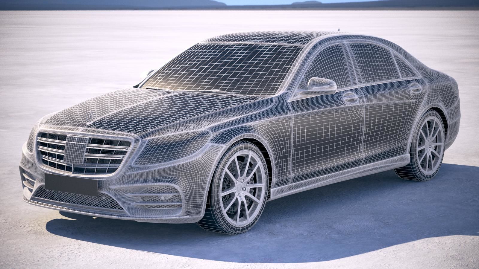 Mercedes S-class 2018 3D model_17