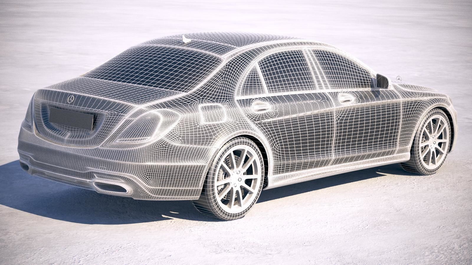 Mercedes S-class 2018 3D model_18