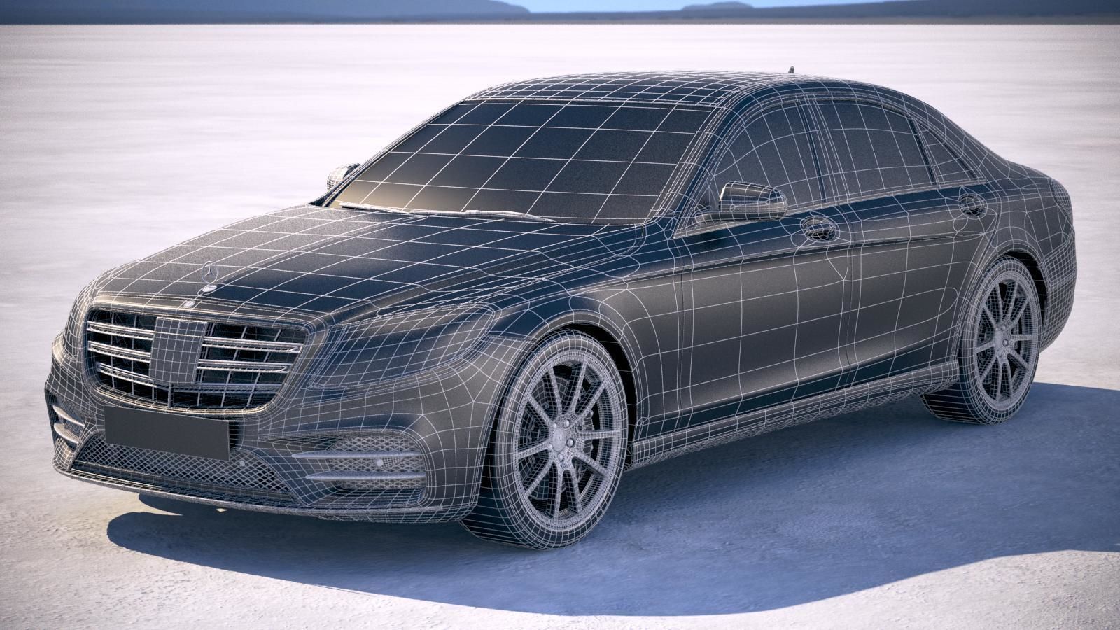 Mercedes S-class 2018 3D model_19