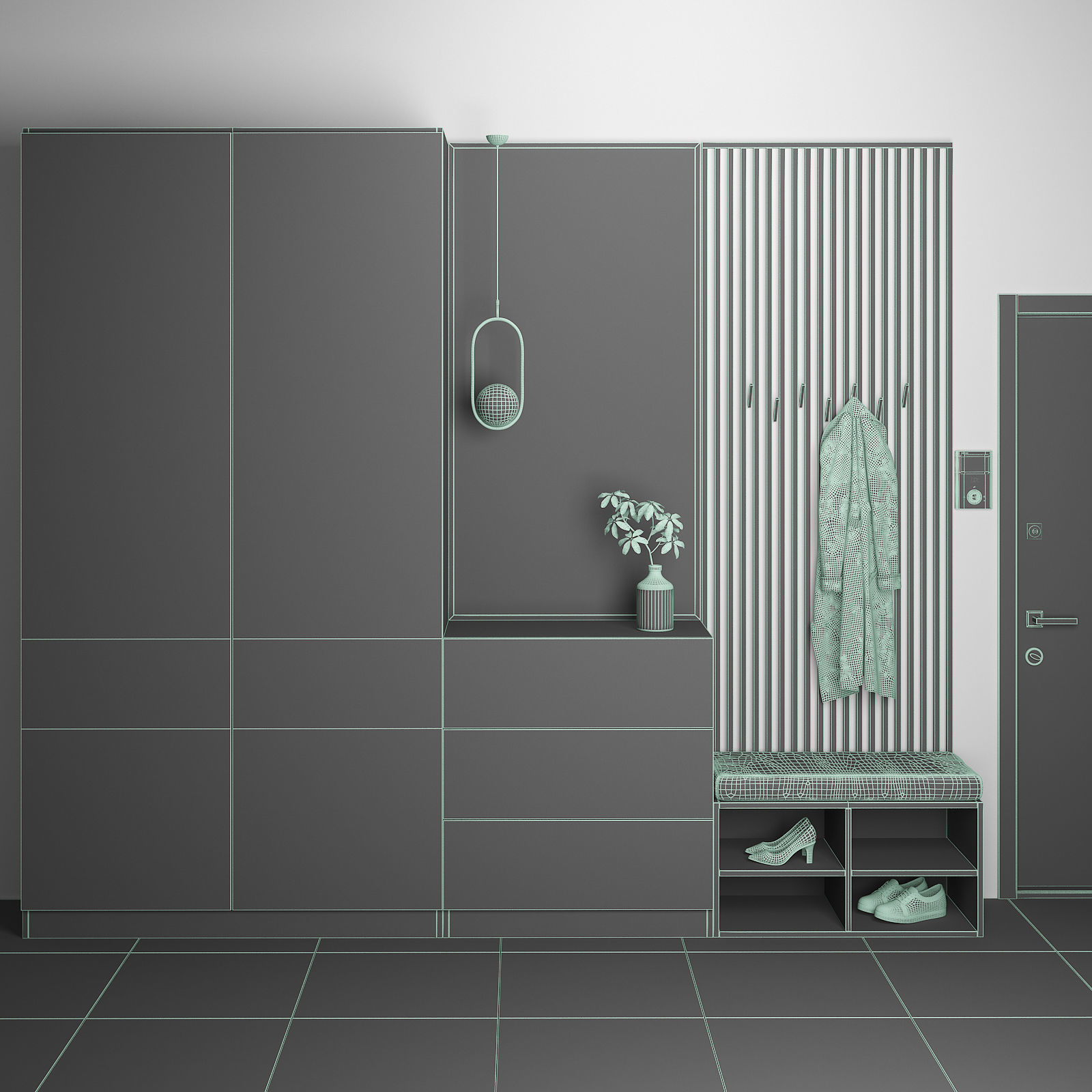 Entryway furniture 19 3D model_4