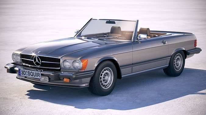 Mercedes SL USA r107 1981 3D model