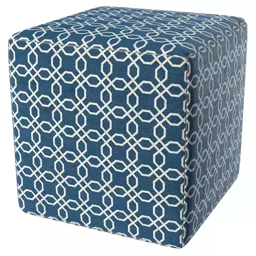 Geometric square pouf 6301-875