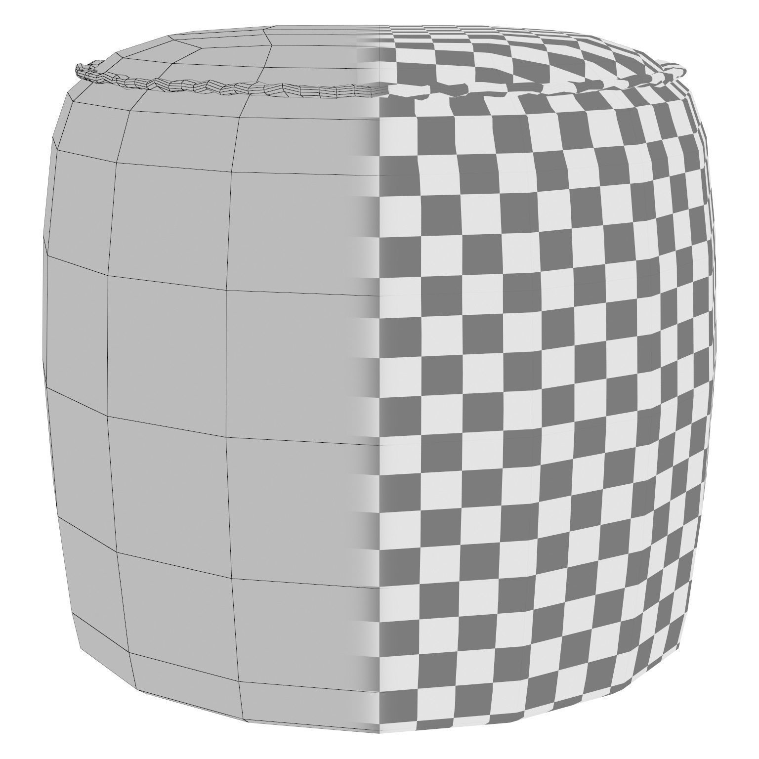 Geometric round pouf 6300-874 3D model_2