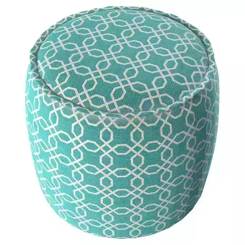 Geometric round pouf 6300-874