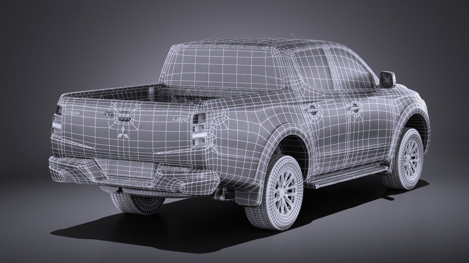 Mitsubishi L200 2017 VRAY 3D model_15