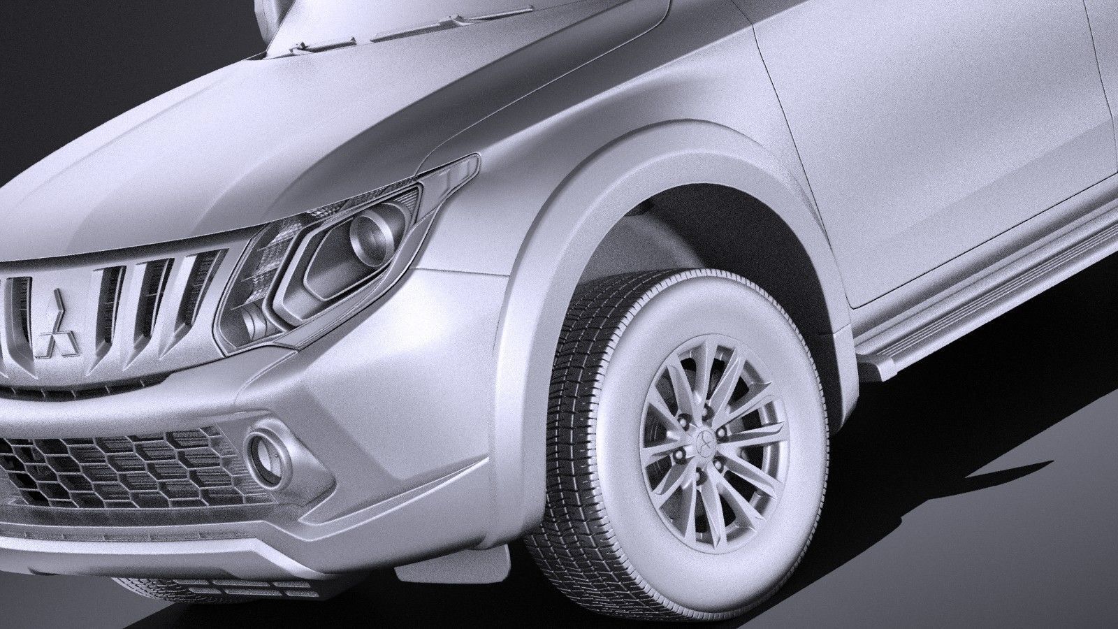 Mitsubishi L200 2017 VRAY 3D model_9