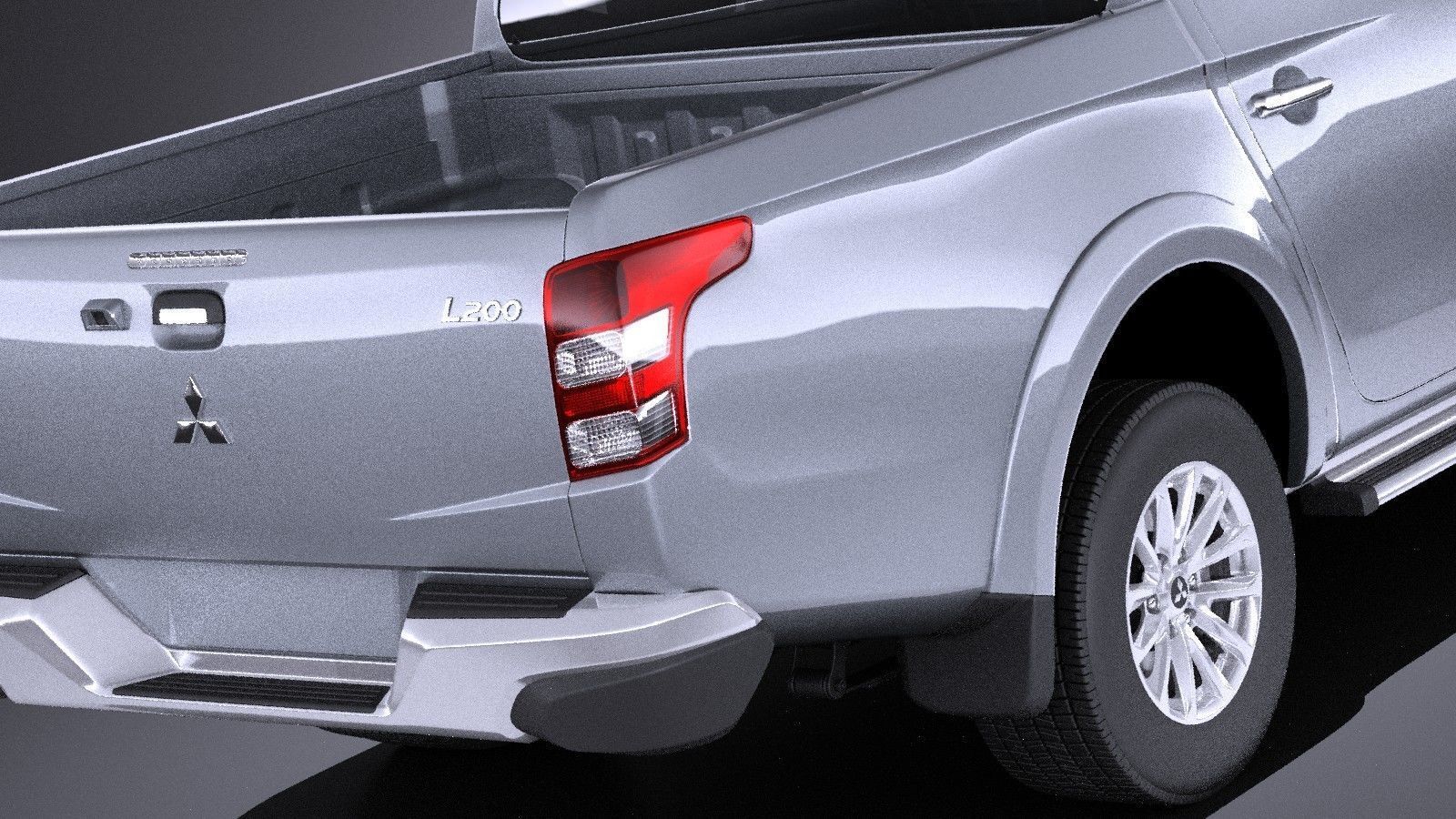 Mitsubishi L200 2017 VRAY 3D model_3