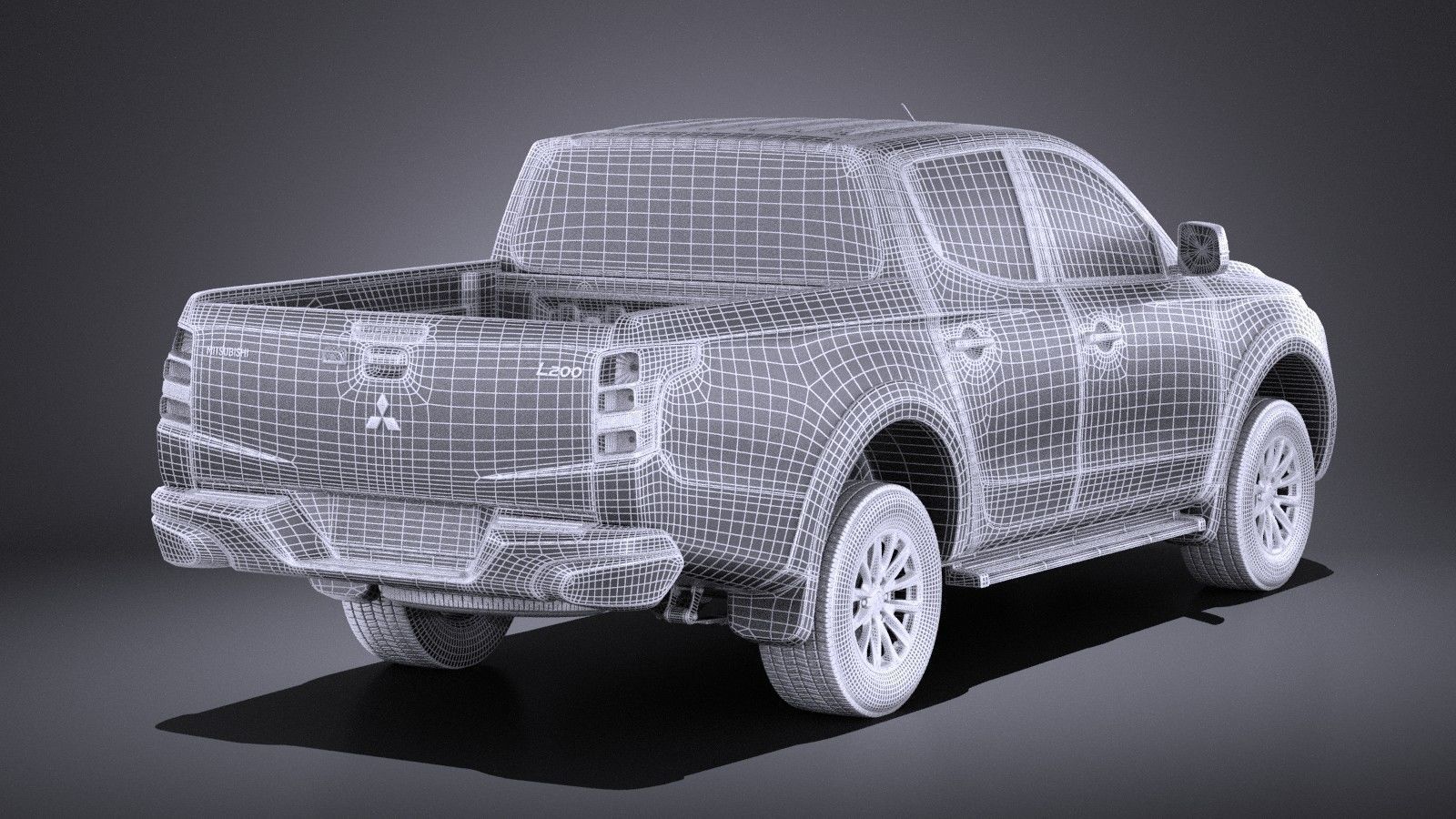 Mitsubishi L200 2017 VRAY 3D model_13