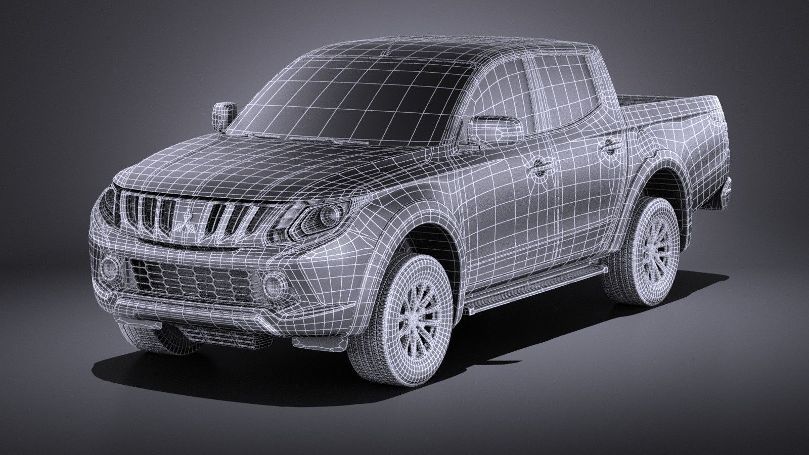 Mitsubishi L200 2017 VRAY 3D model_14