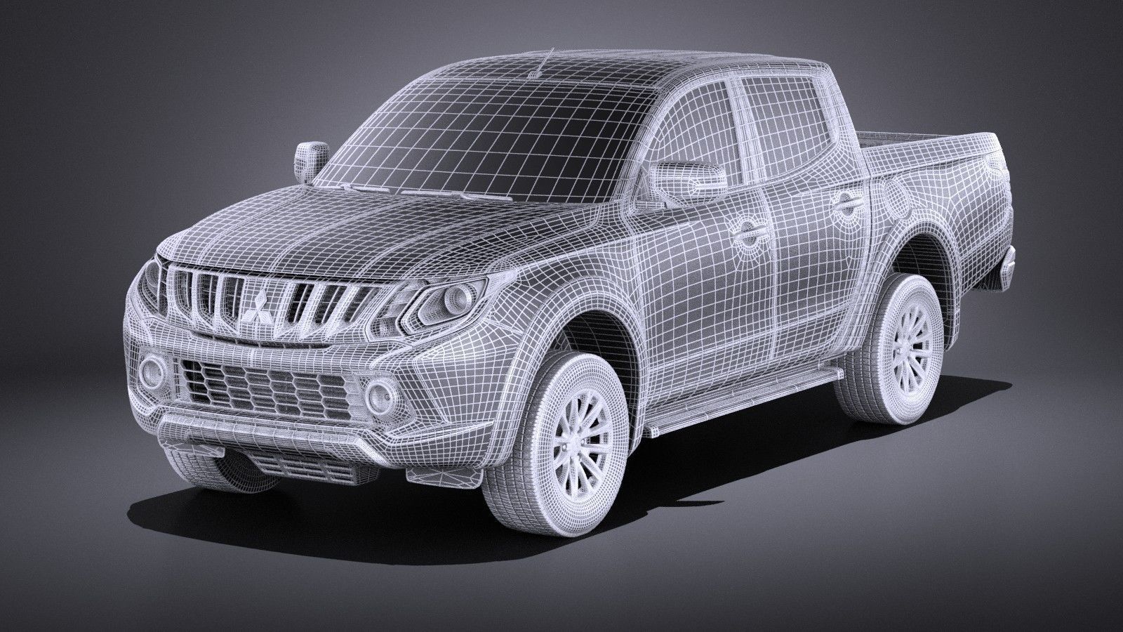 Mitsubishi L200 2017 VRAY 3D model_12