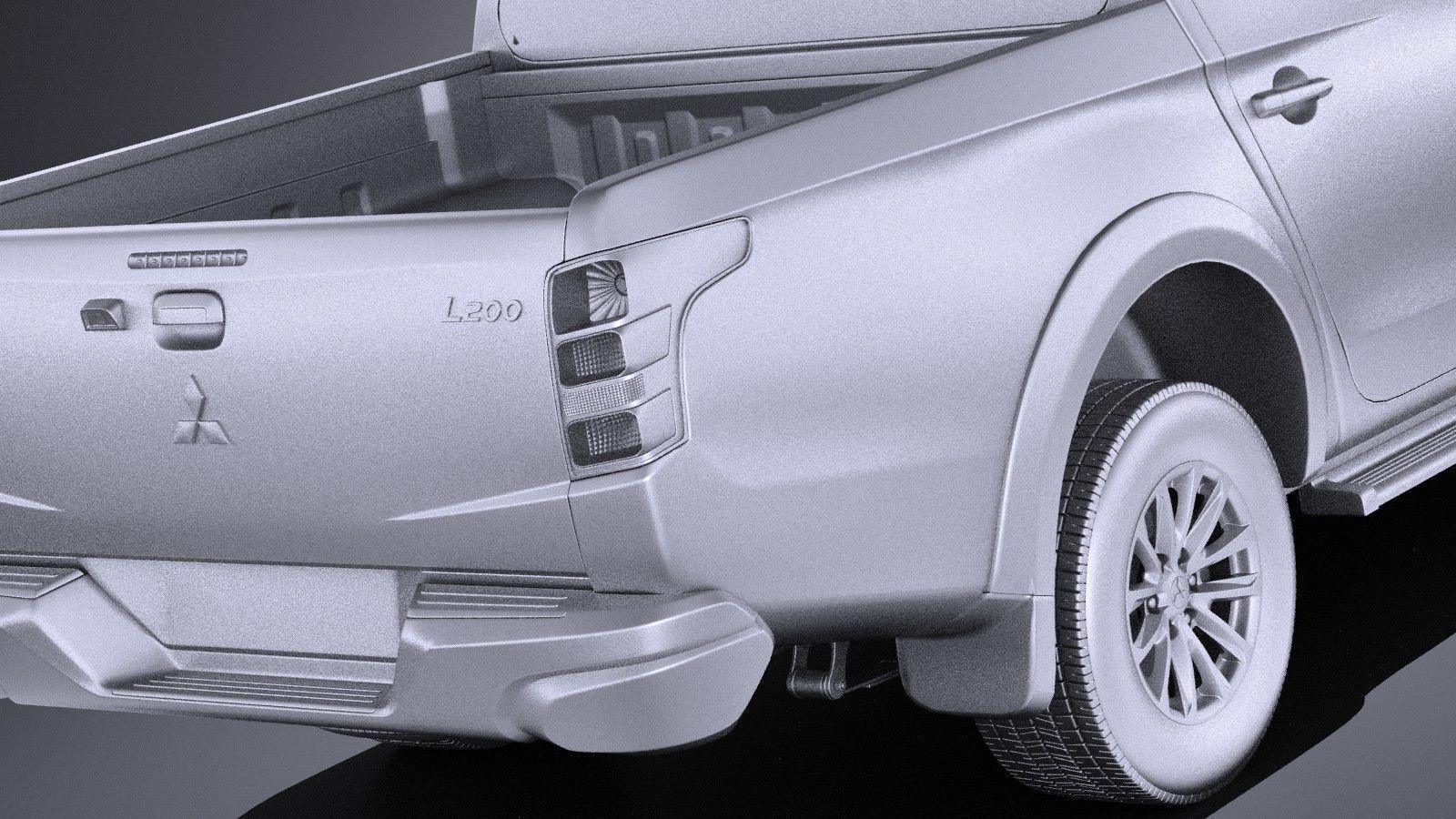 Mitsubishi L200 2017 VRAY 3D model_10
