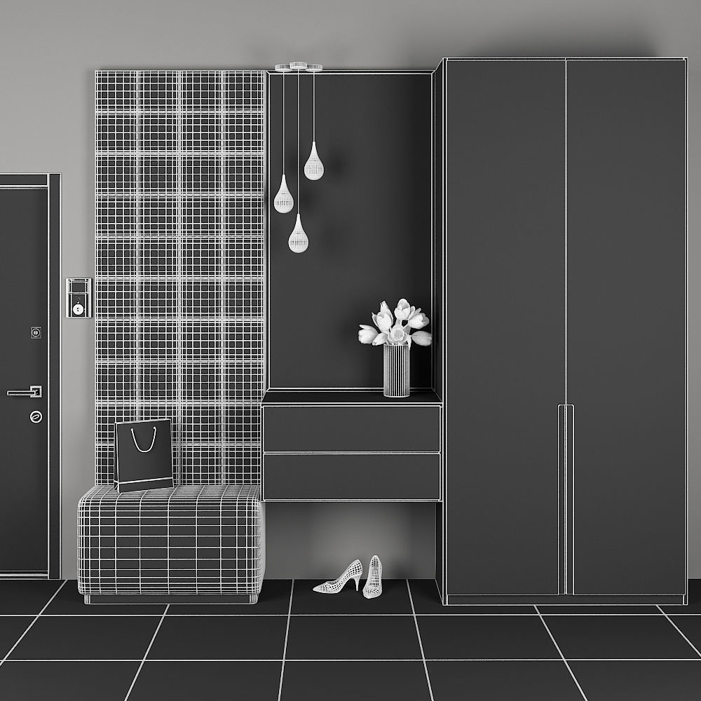 Entryway furniture 21  3D model_4