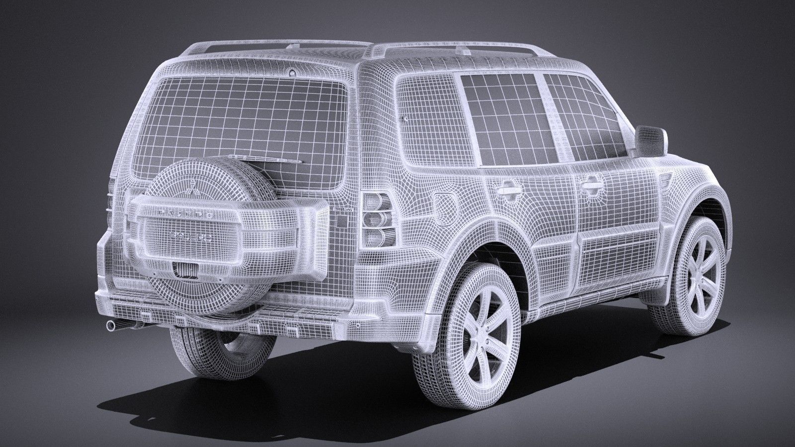 Mitsubishi Pajero 2006-2014 VRAY 3D model_13