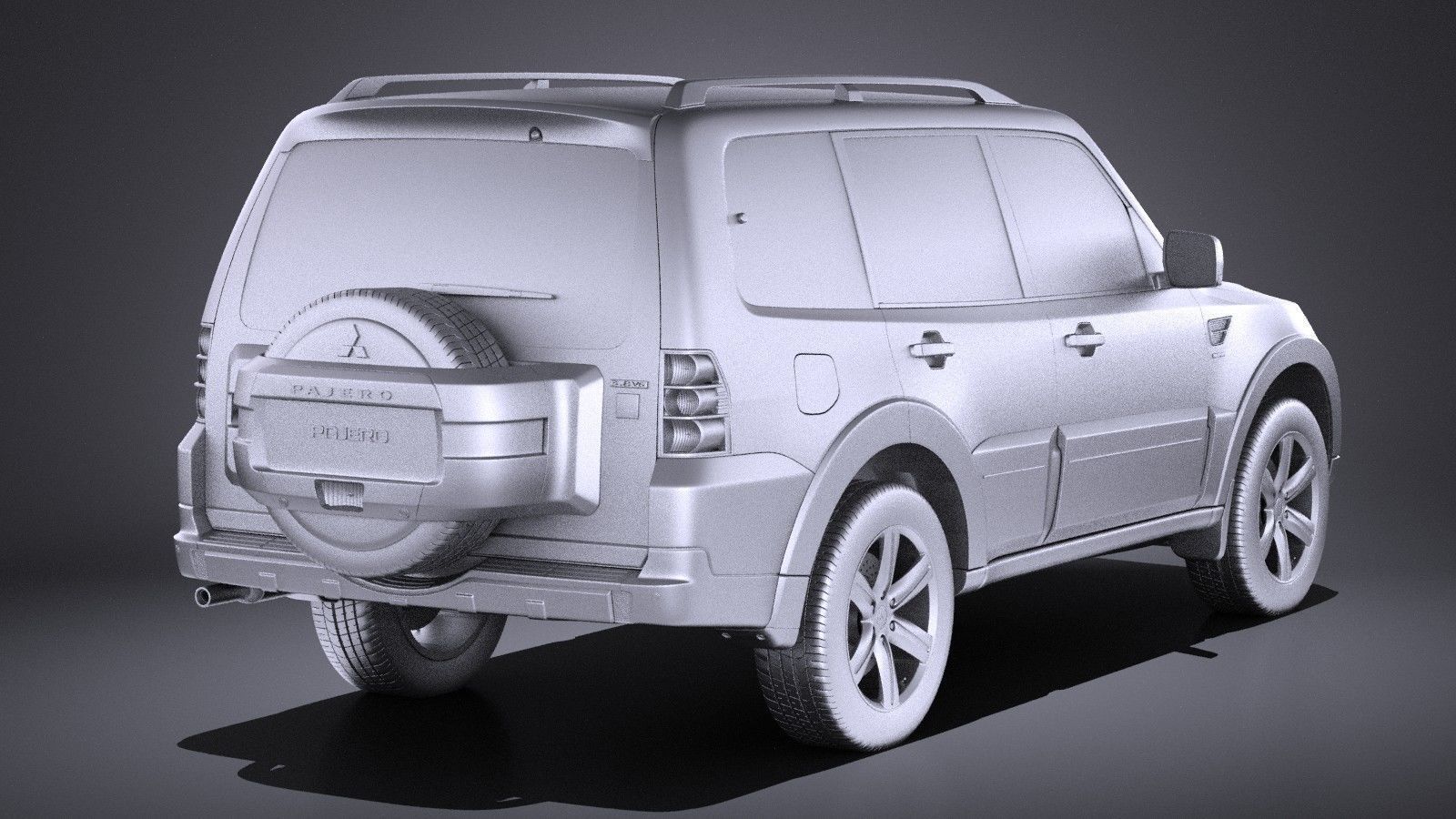 Mitsubishi Pajero 2006-2014 VRAY 3D model_11