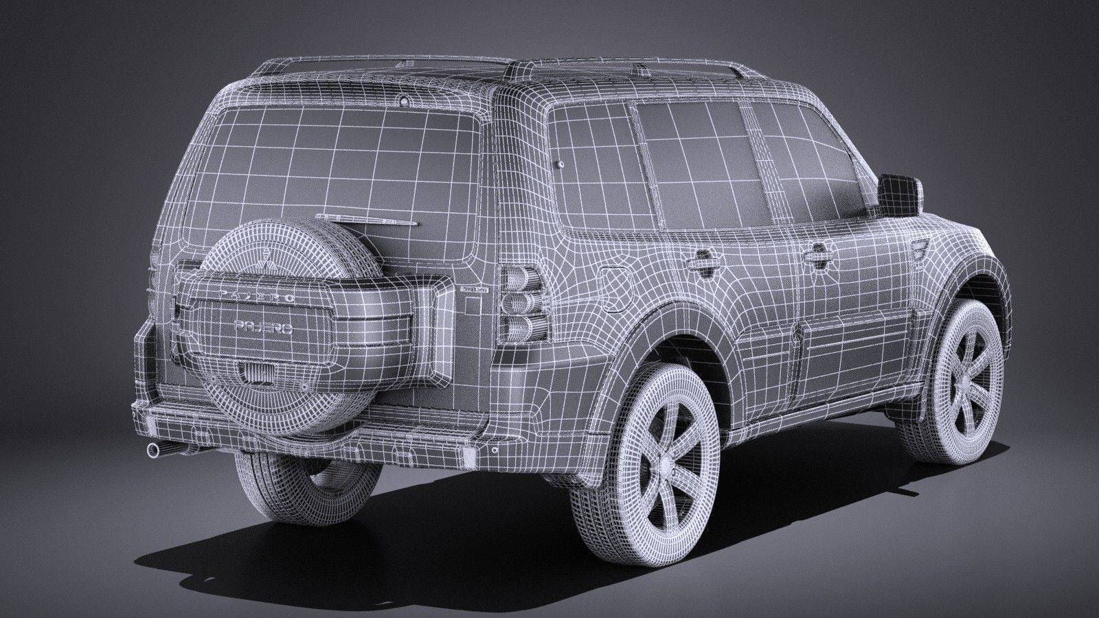 Mitsubishi Pajero 2006-2014 VRAY 3D model_15