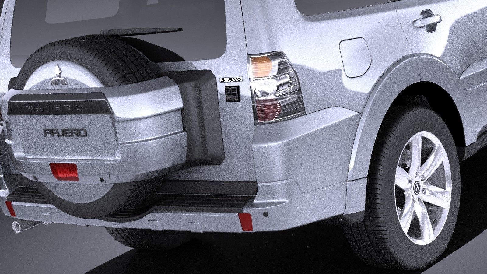 Mitsubishi Pajero 2006-2014 VRAY 3D model_3