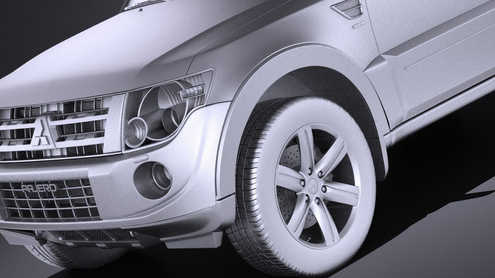 Mitsubishi Pajero 2006-2014 VRAY 3D model_9