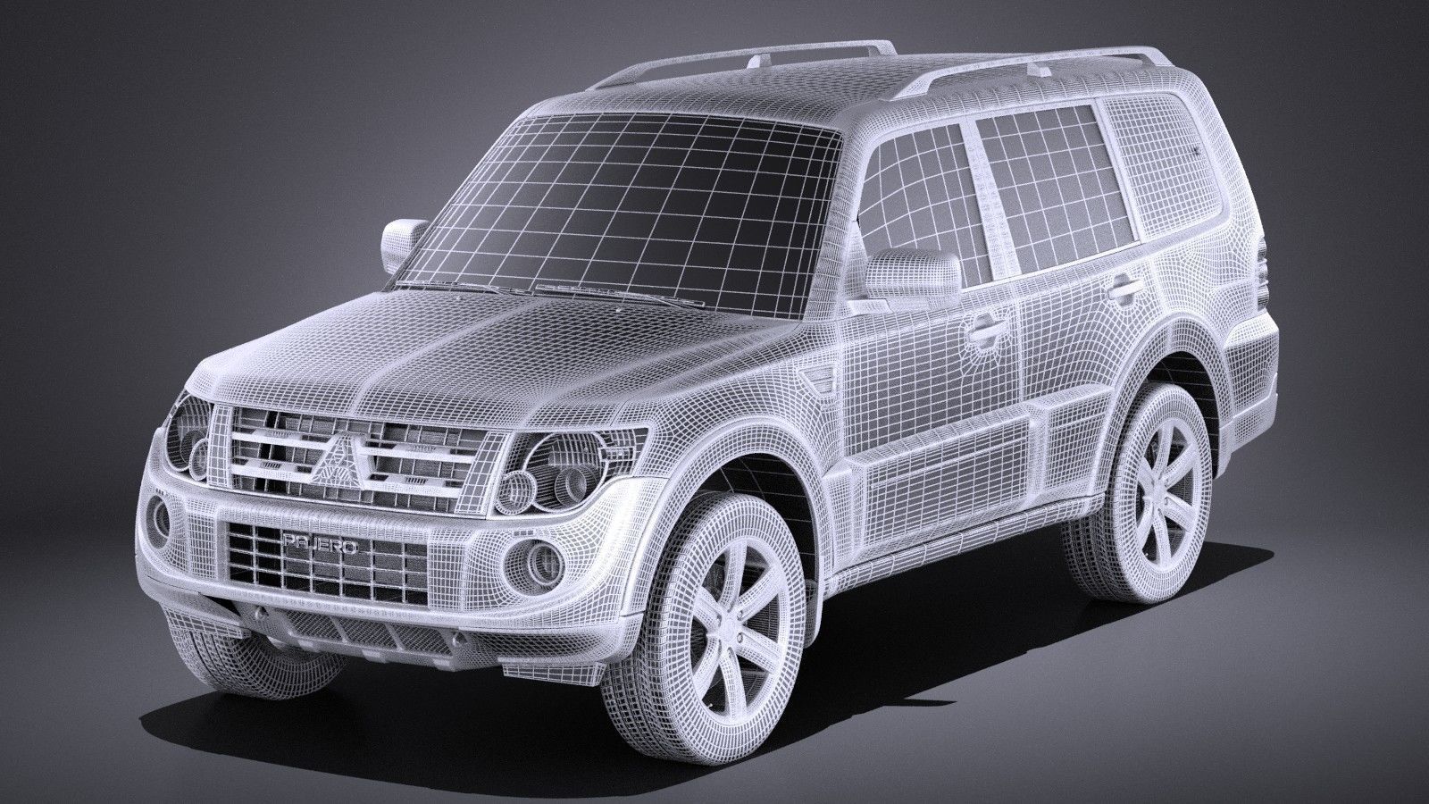 Mitsubishi Pajero 2006-2014 VRAY 3D model_12
