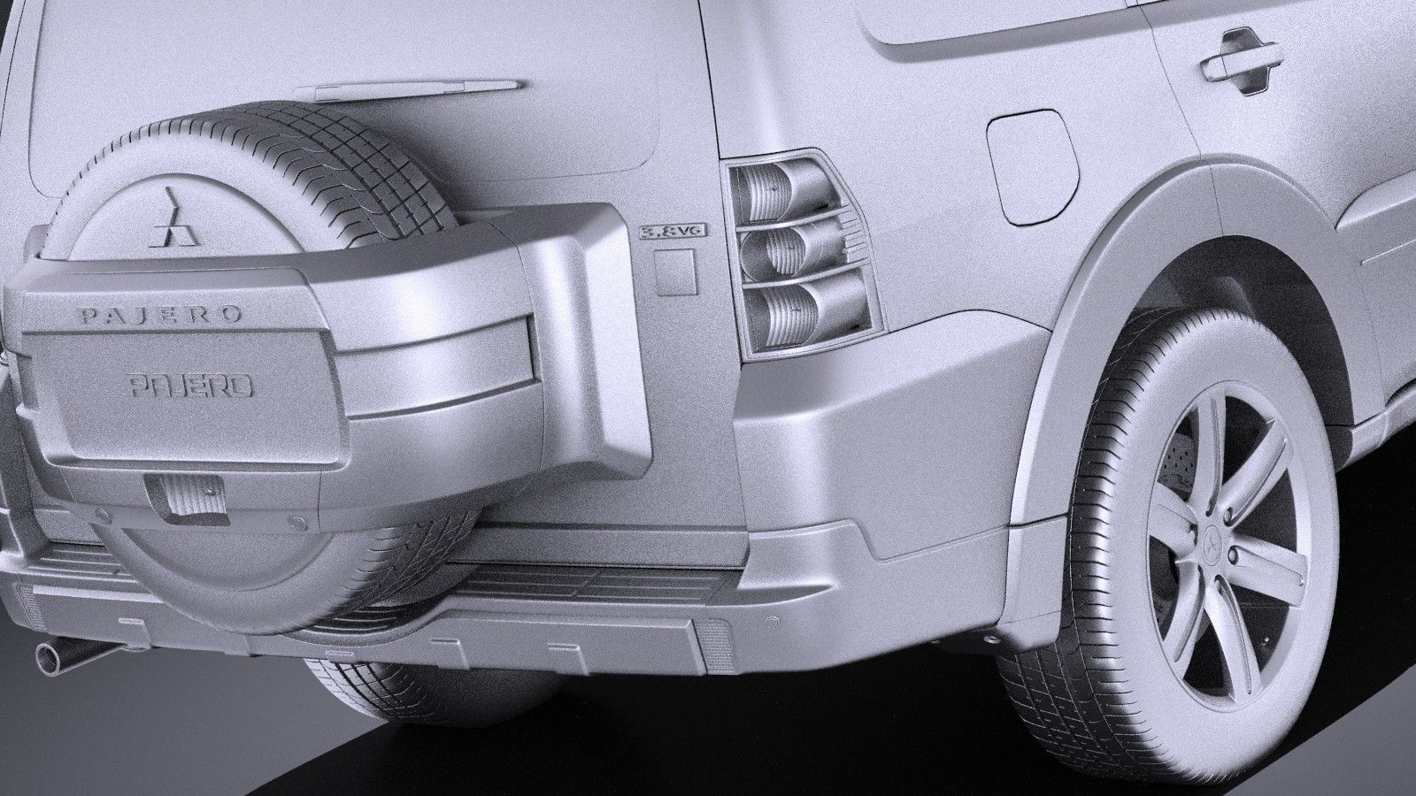 Mitsubishi Pajero 2006-2014 VRAY 3D model_10