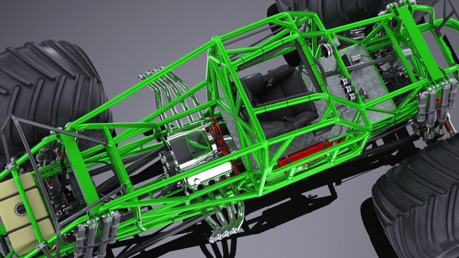 Grave Digger Monster Truck 3D model_15