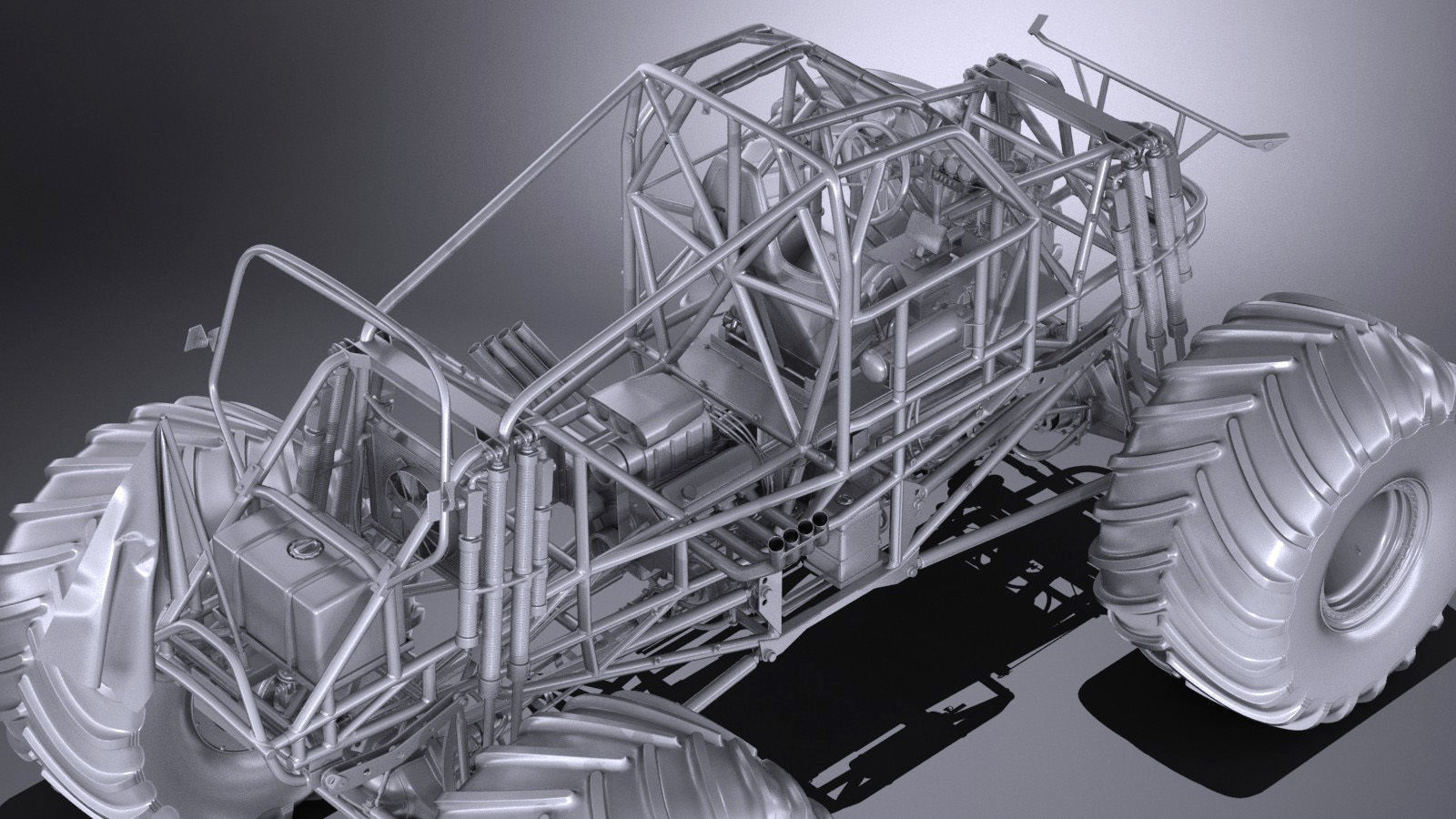 Grave Digger Monster Truck 3D model_31