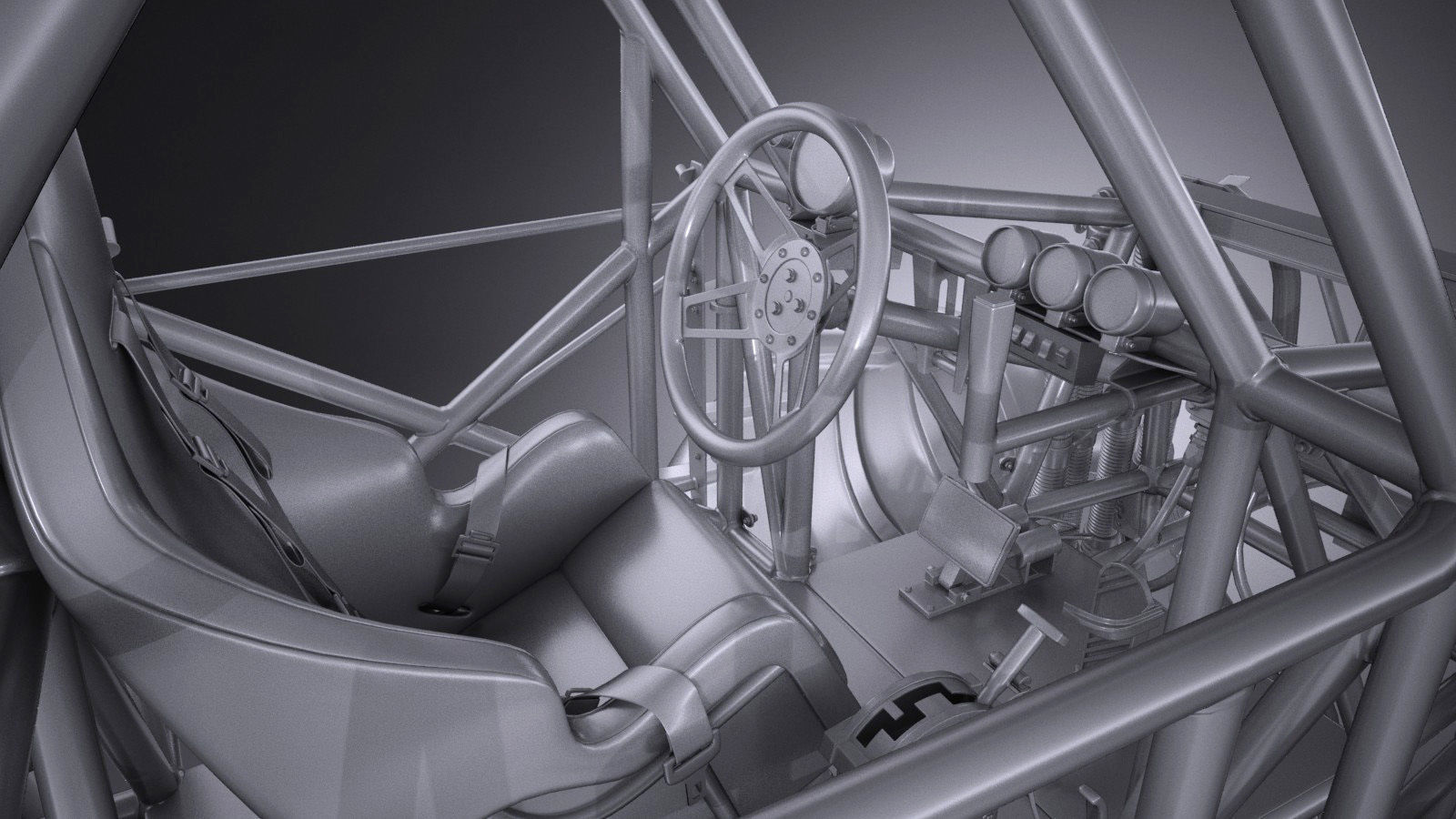 Grave Digger Monster Truck 3D model_33