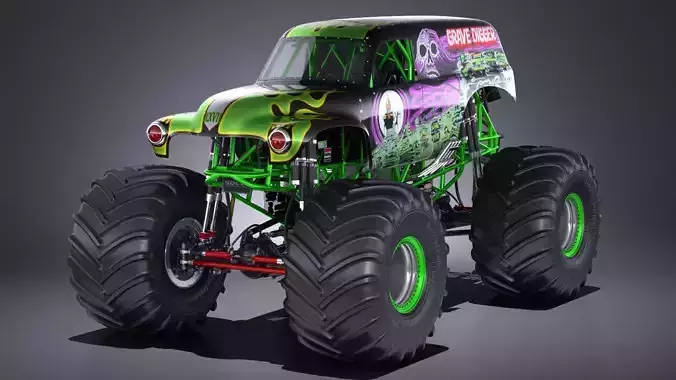 Grave Digger Monster Truck 3D model