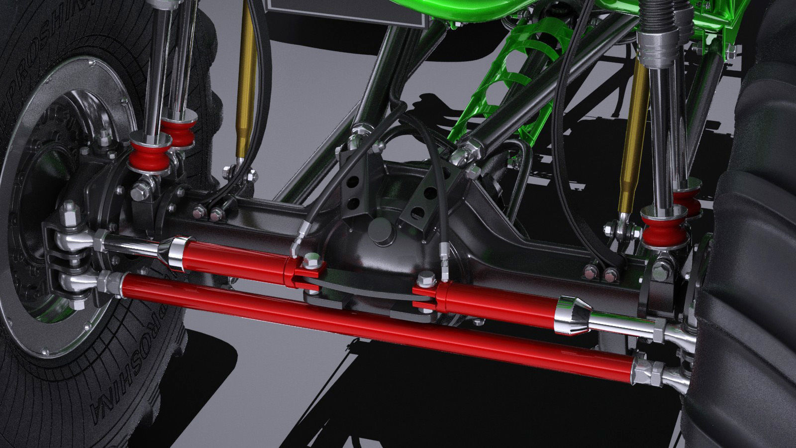 Grave Digger Monster Truck 3D model_9