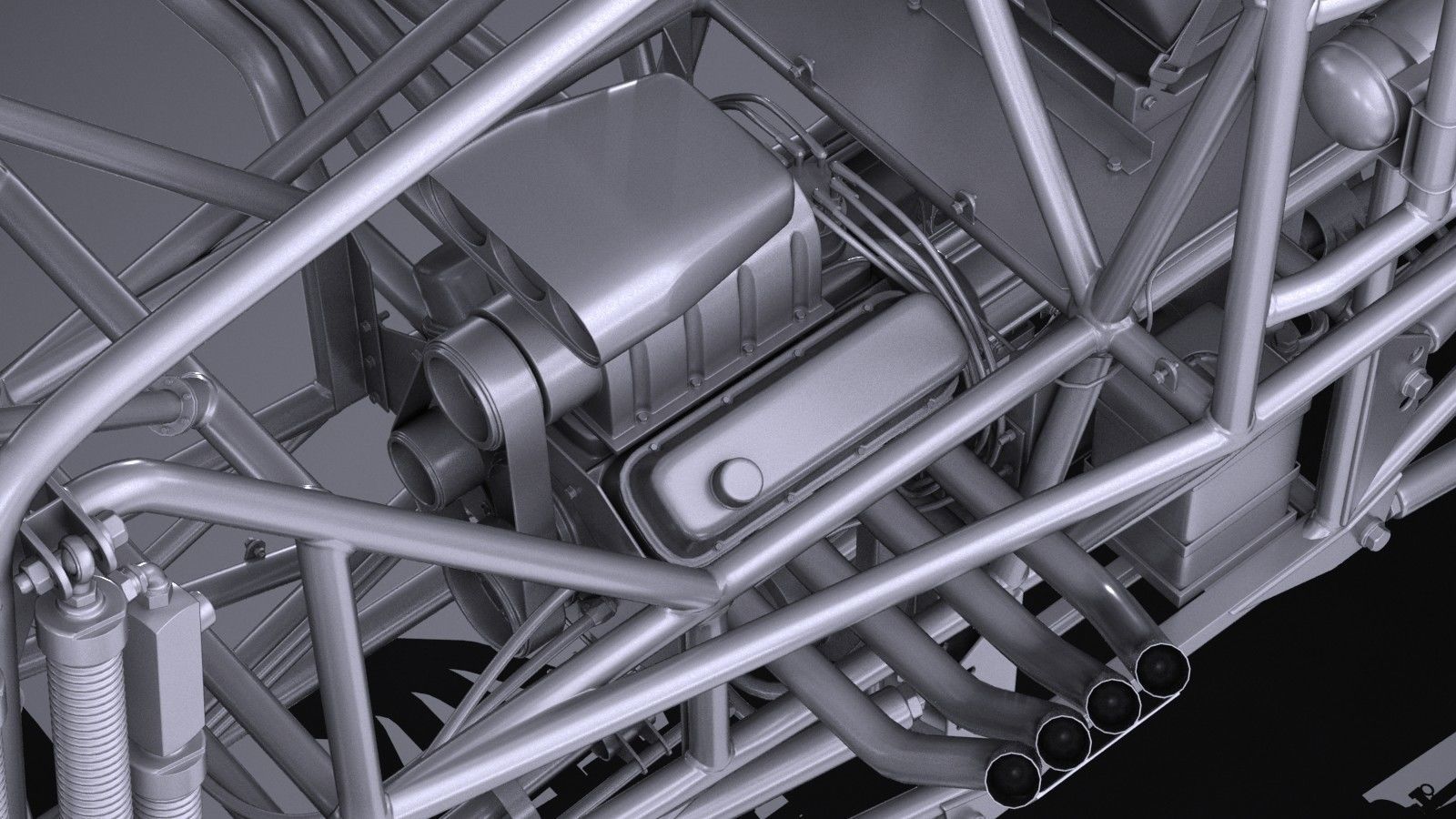 Grave Digger Monster Truck 3D model_32