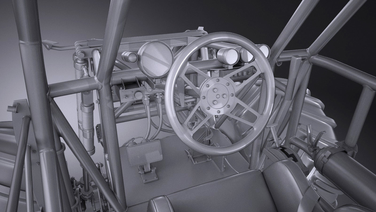 Grave Digger Monster Truck 3D model_34