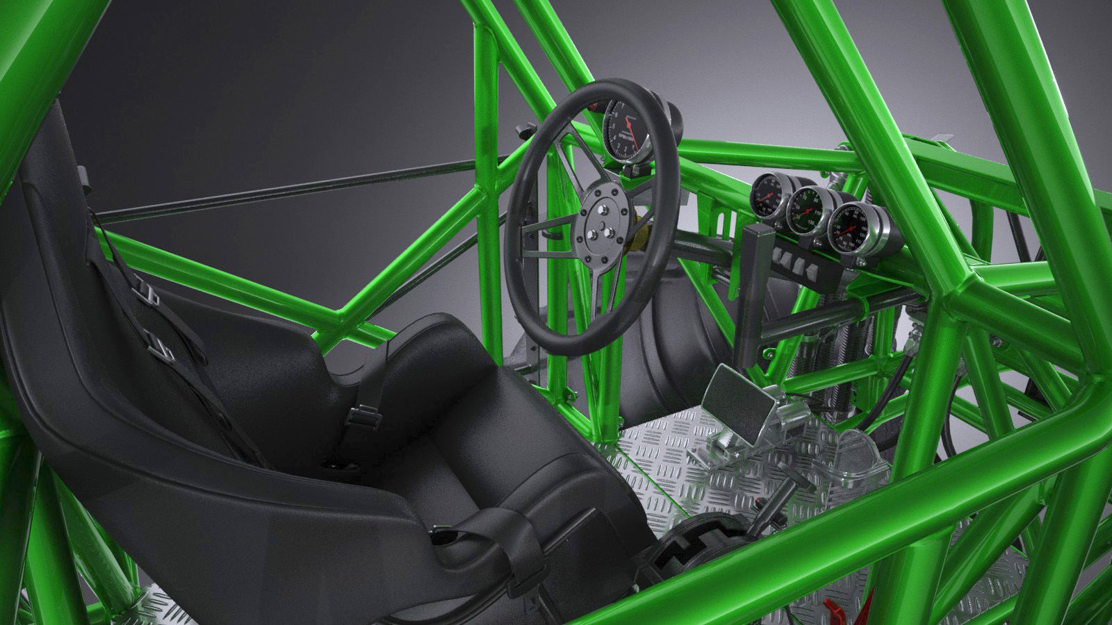 Grave Digger Monster Truck 3D model_19