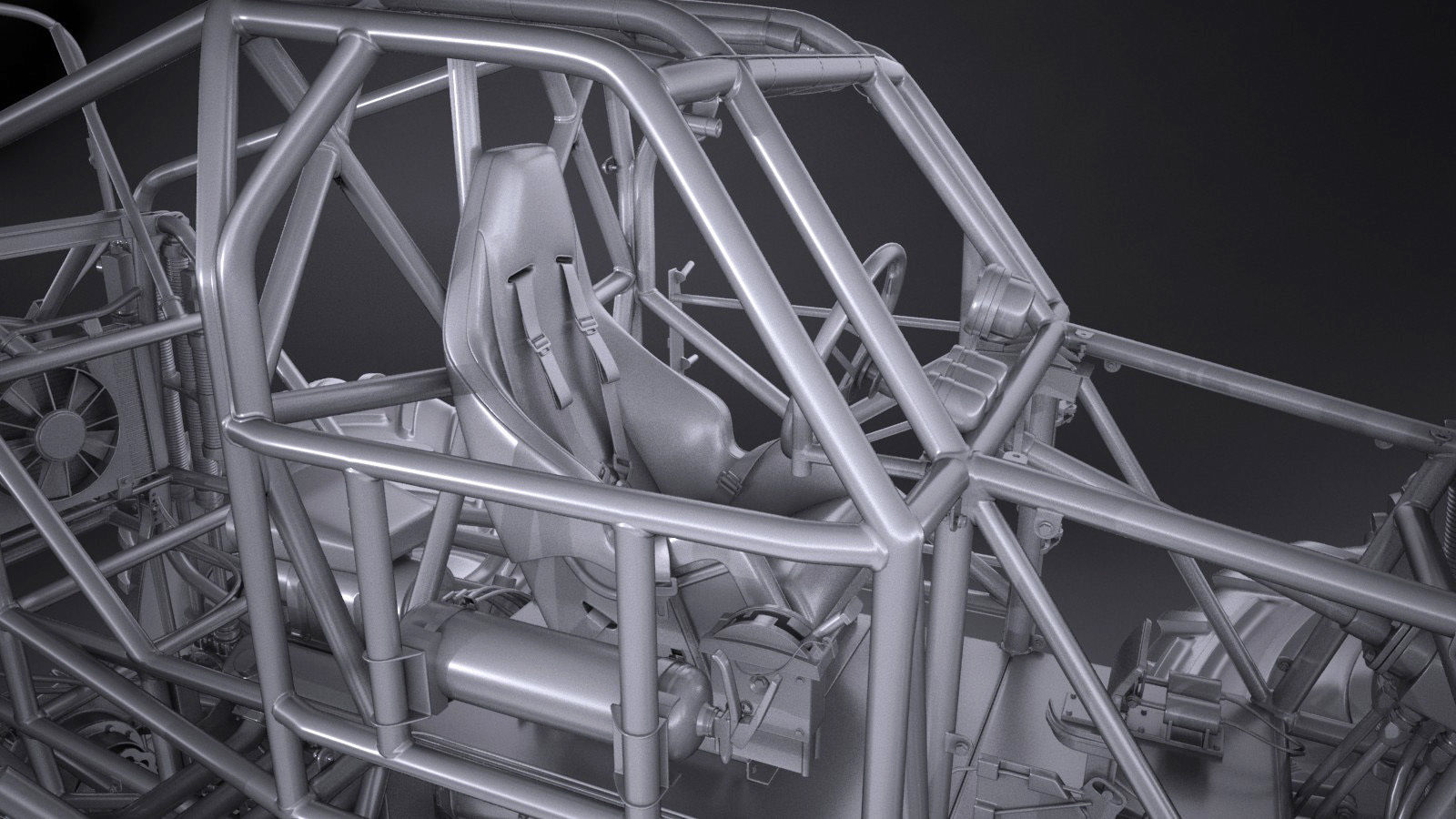 Grave Digger Monster Truck 3D model_35