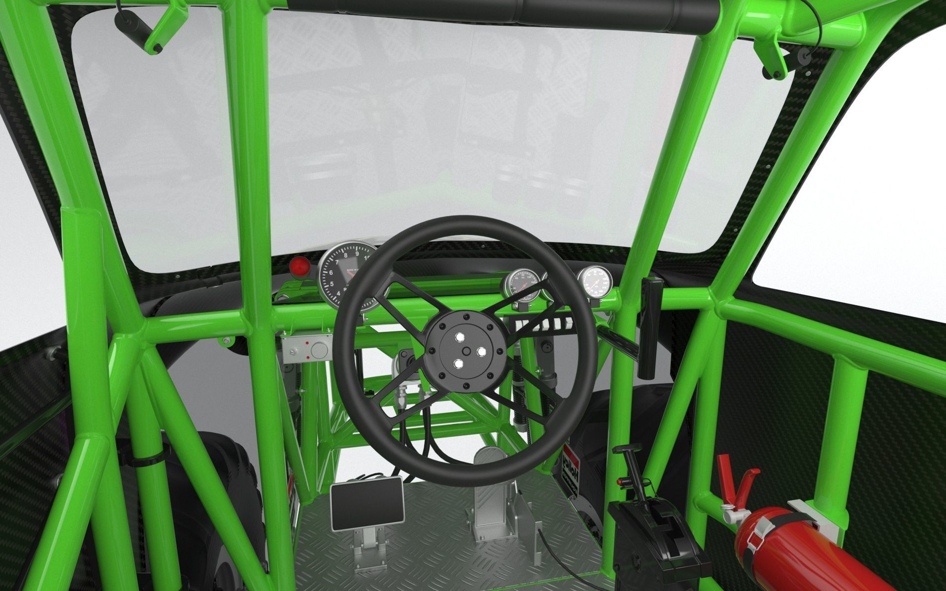 Grave Digger Monster Truck 3D model_41