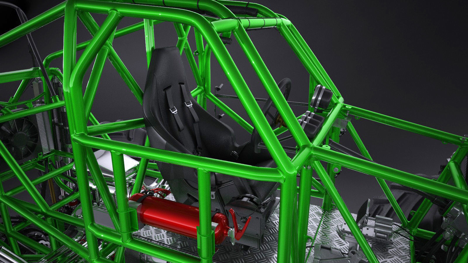 Grave Digger Monster Truck 3D model_21