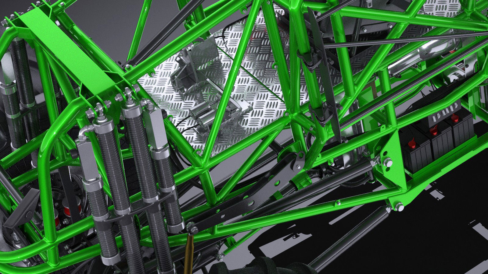 Grave Digger Monster Truck 3D model_10