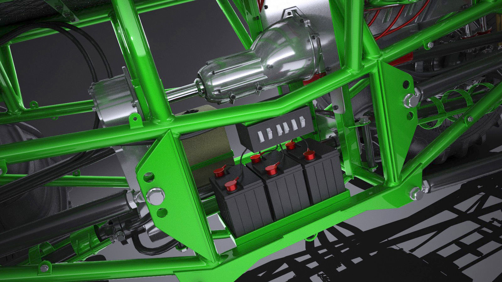 Grave Digger Monster Truck 3D model_18