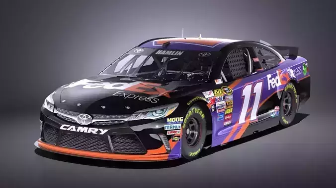 Nascar Toyota Camry FedEx Denny Hamlin 2017 VRAY 3D model Nascar Toyota Camry FedEx Denny Hamlin 2017 VRAY 3D model