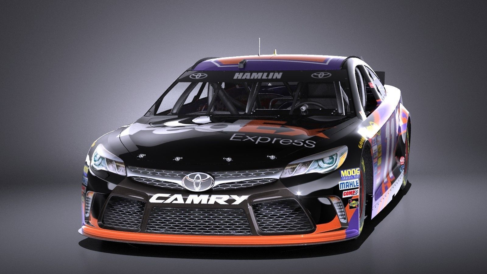 Nascar Toyota Camry FedEx Denny Hamlin 2017 VRAY 3D model_1