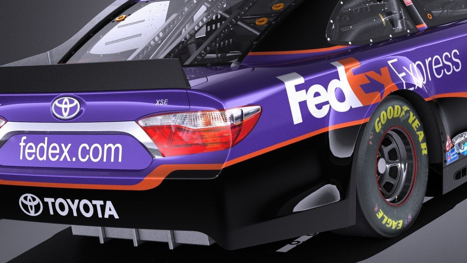 Nascar Toyota Camry FedEx Denny Hamlin 2017 VRAY 3D model_3