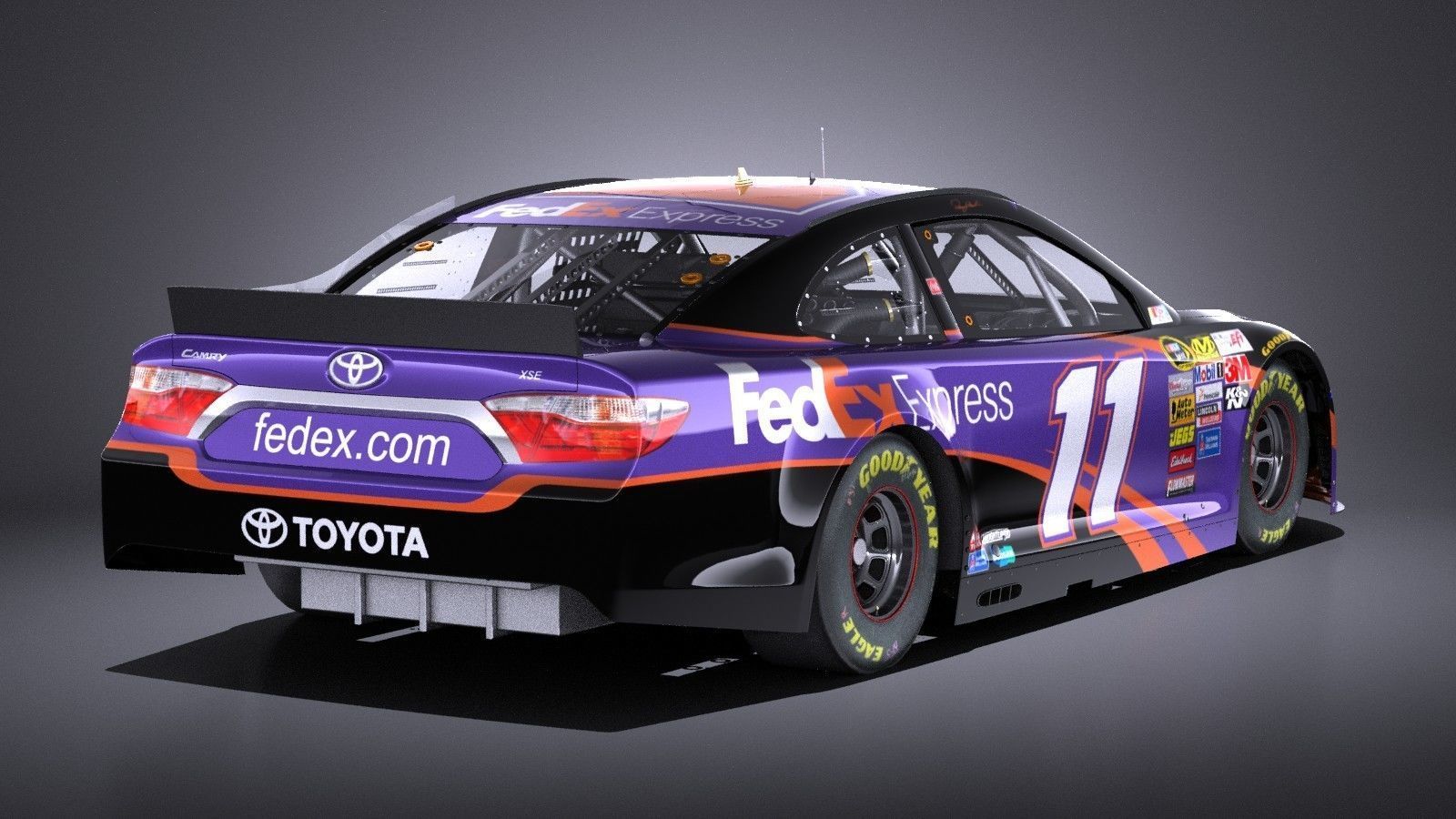 Nascar Toyota Camry FedEx Denny Hamlin 2017 VRAY 3D model_5