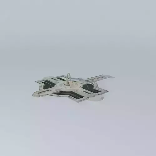 Square of the Dominican flag  Santo Domingo Free 3D model