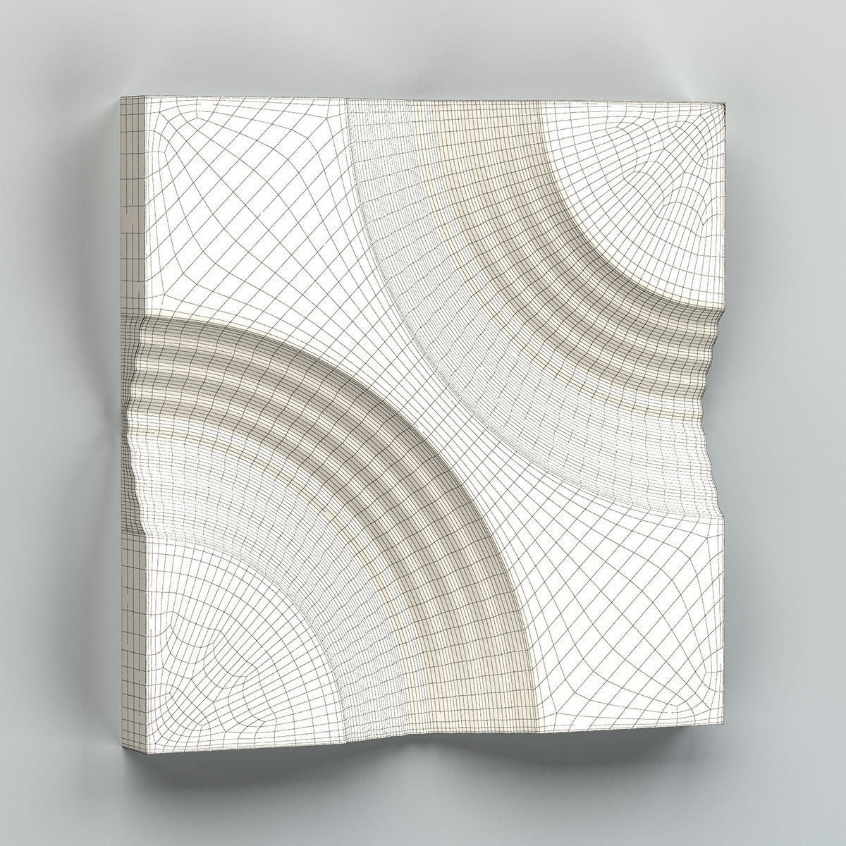Wall panel 009 3D model_9