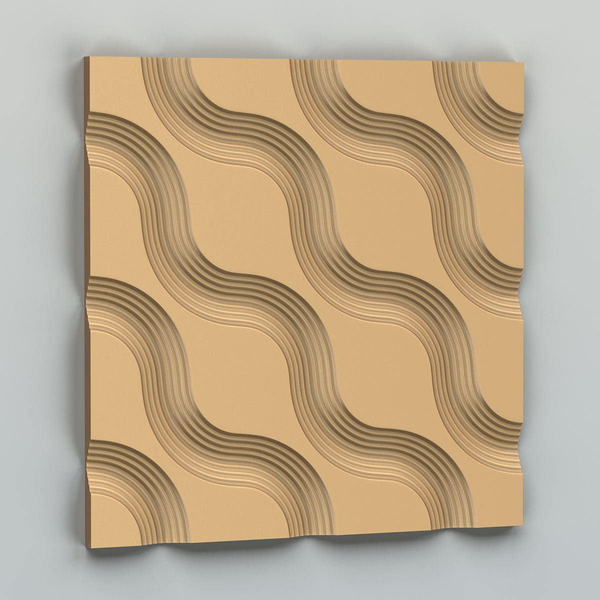 Wall panel 009 3D model_2
