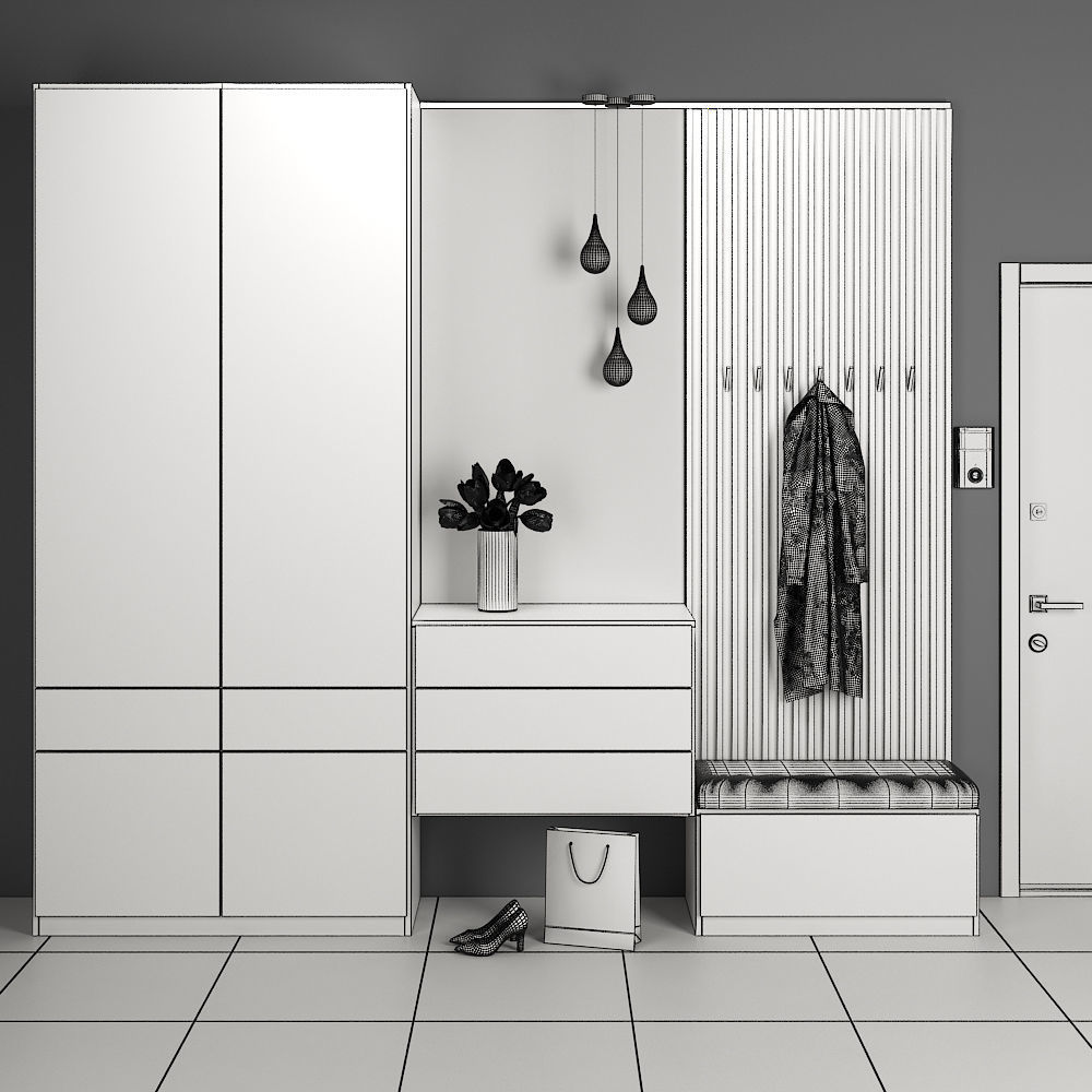 Entryway furniture 25 3D model_3