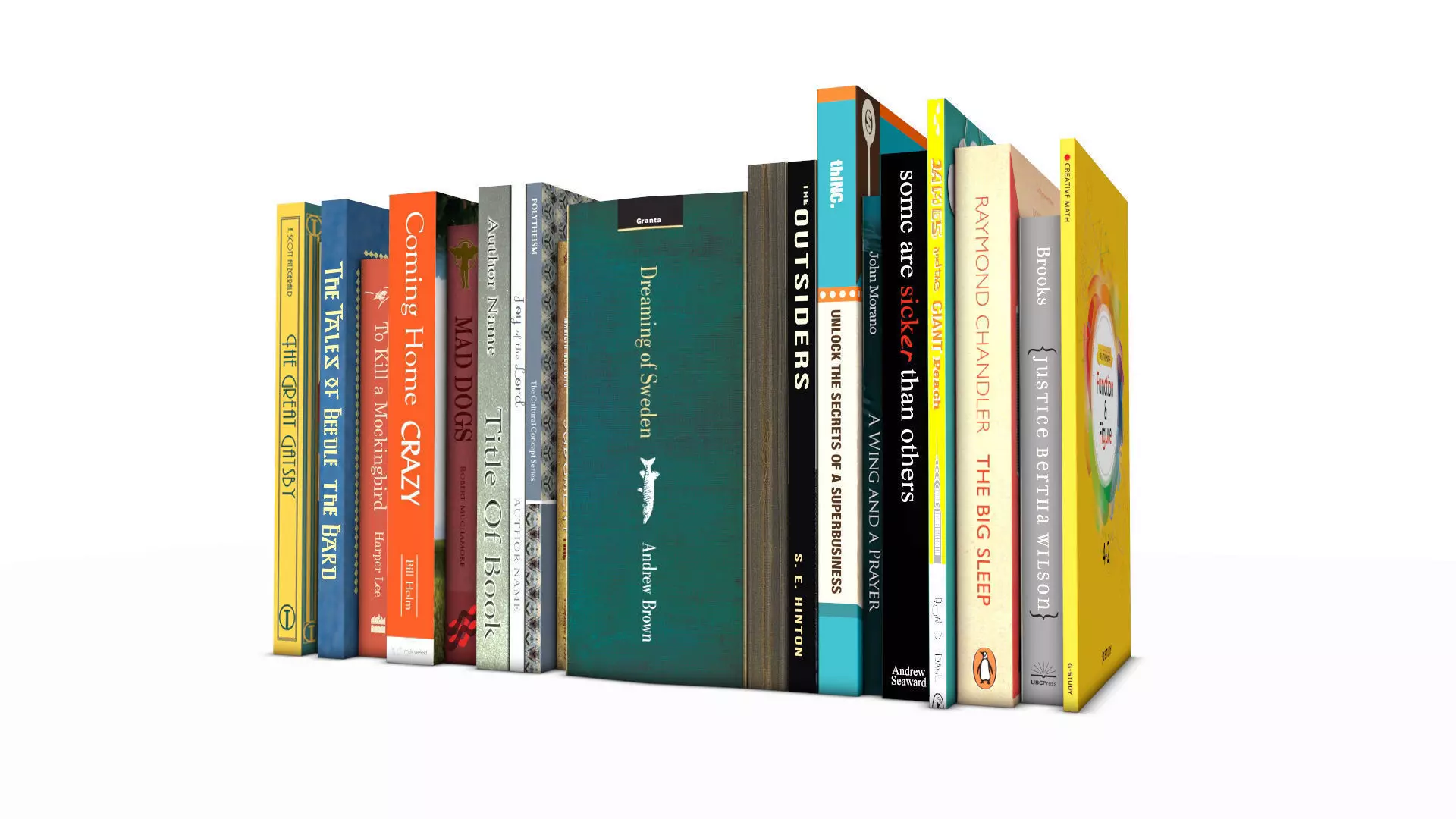 Books stack of 3D model_0