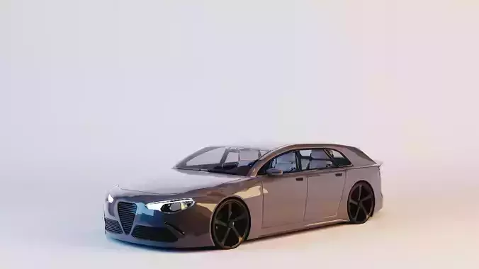 BLENDER EEVEE Brandless Small 4 Door Hatchback